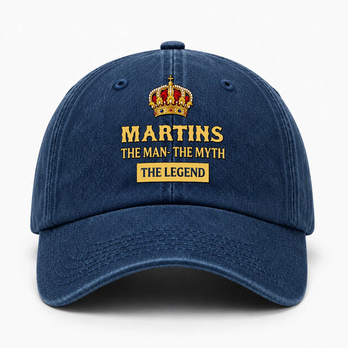 The Man The Myth The Legend King Crown Washed Cap MARTINS 13K1 C146PF