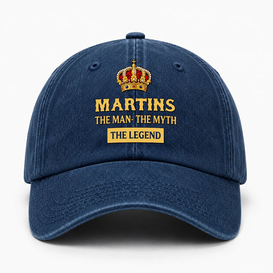The Man The Myth The Legend King Crown Washed Cap MARTINS 13K1 C146PF