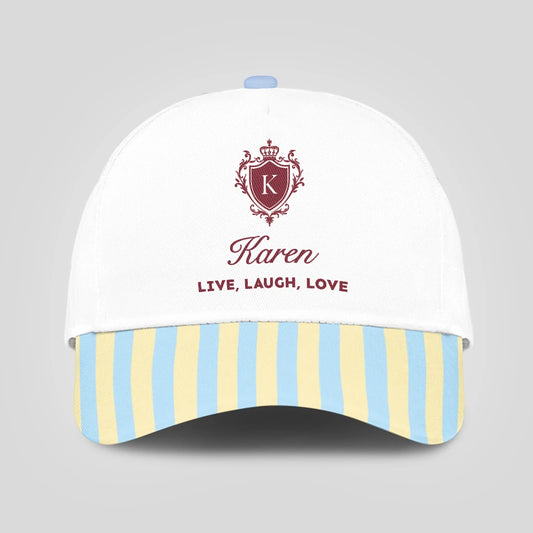 Live Laugh Love Blue And Yellow Luxury Cap KAREN 13K1 C121PF