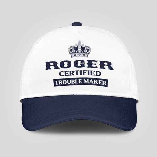 Certified Your Name Trouble Maker Washed Cap ROGER 13K1 C148PF