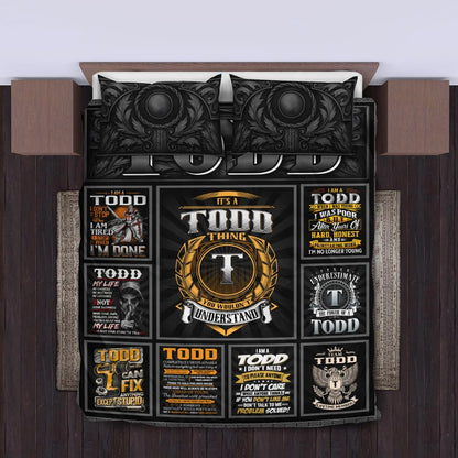 TODD Limited Edition Personalized Bedding Set 13K1-BS2