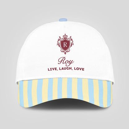 Live Laugh Love Blue And Yellow Luxury Cap ROY 13K1 C121PF