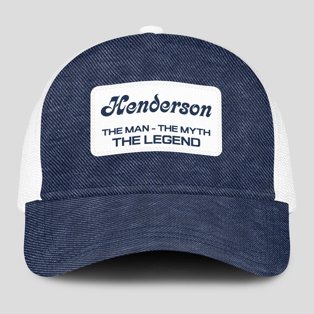 The Man The Myth The Legend Blue Denim Mesh Cap HENDERSON 13K1 C194PF