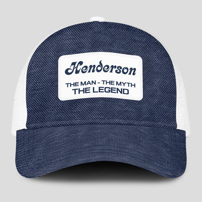The Man The Myth The Legend Blue Denim Mesh Cap HENDERSON 13K1 C194PF