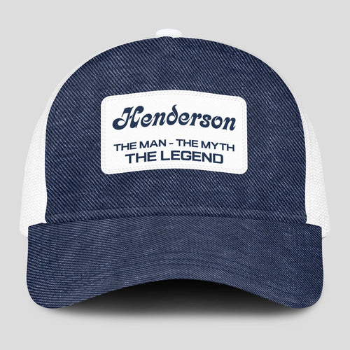 The Man The Myth The Legend Blue Denim Mesh Cap HENDERSON 13K1 C194PF