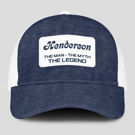 The Man The Myth The Legend Blue Denim Mesh Cap HENDERSON 13K1 C194PF