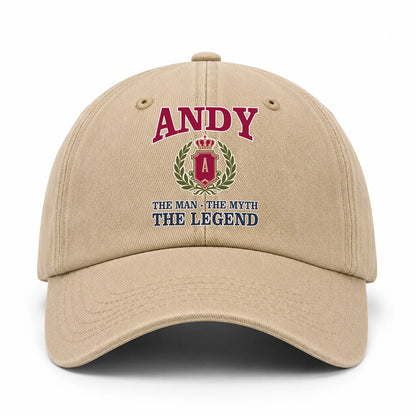The Man The Myth The Legend Royal Khaki Cap ANDY 13K1 C116PF