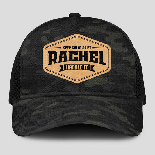 Keep Calm & Let Your Name Handle It Dark Camo Mesh Cap RACHEL 13K1 C195PF
