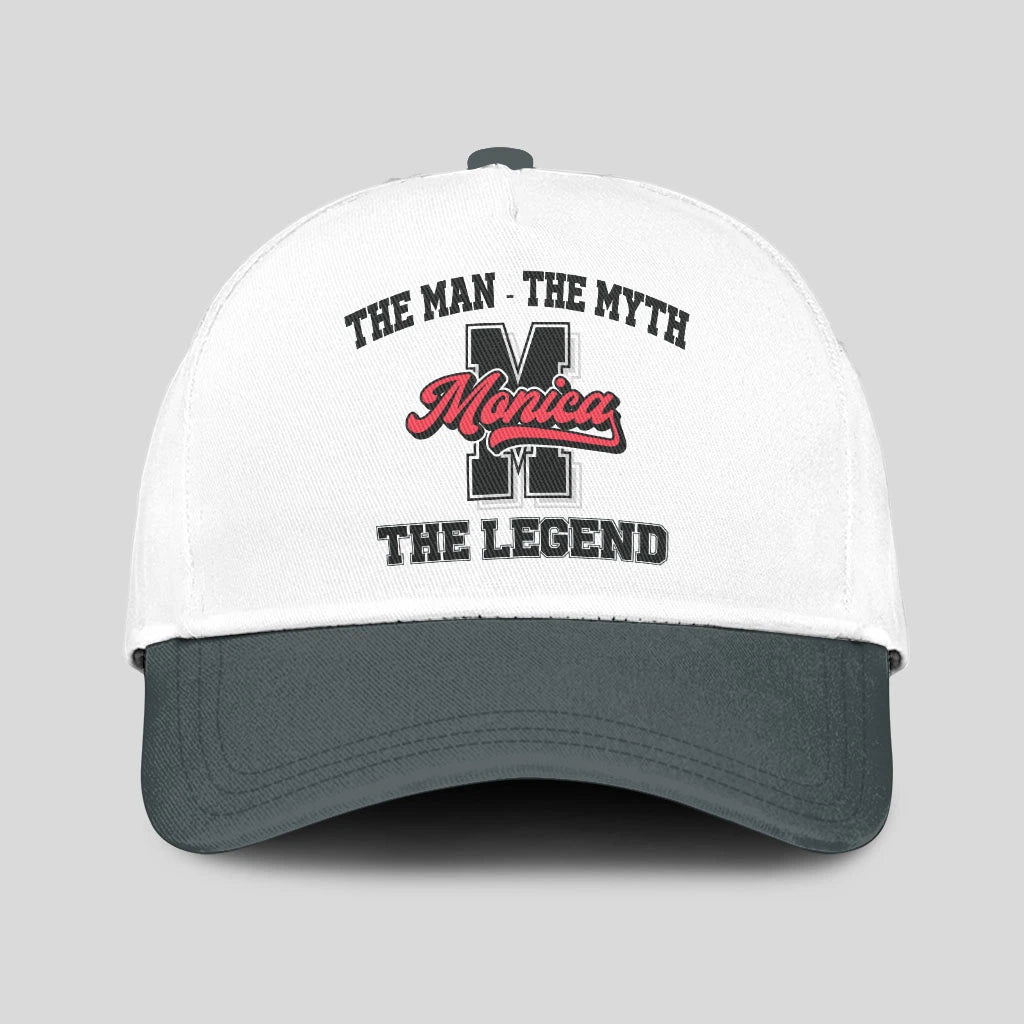The Man The Myth The Legend Custom Initial Letter And Name Cap MONICA 13K1 C38PF