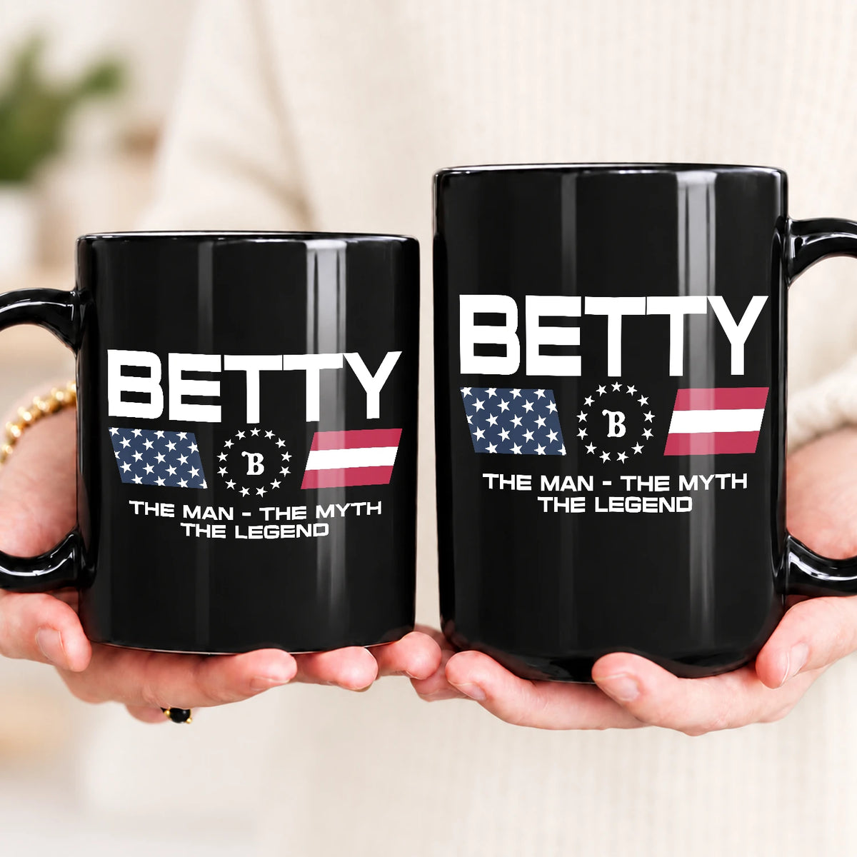 The Man The Myth The Legend Us Flag Mug BETTY 13K1 MG23