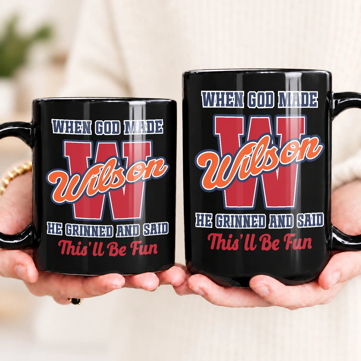 When God Made Your Name Personalized Baseball Mug WILSON 13K1 MG07