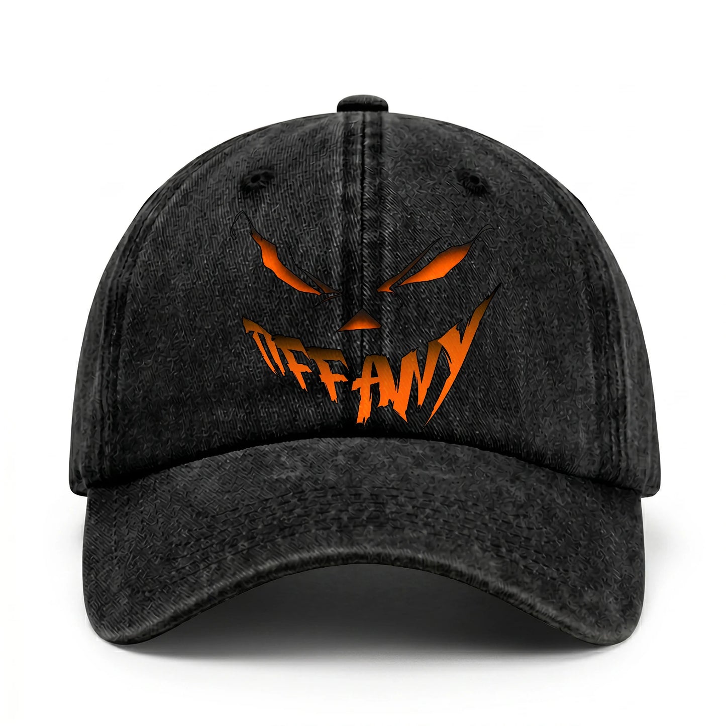 Your Name Jack O' Lantern Halloween Washed Cap TIFFANY 13K1 C100PF