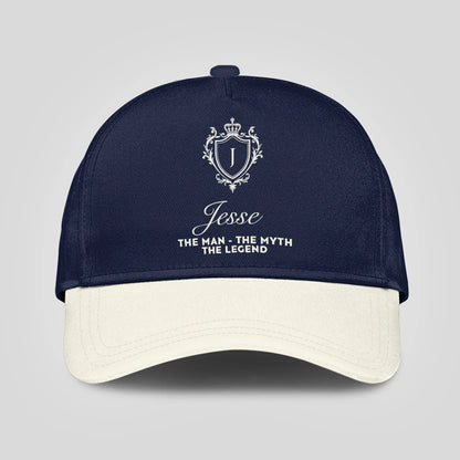 The Man The Myth The Legend Navy And Beige Cap JESSE 13K1 C145PF