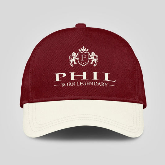Born Legendary Burgundy And Beige Cap PHIL 13K1 C181PF
