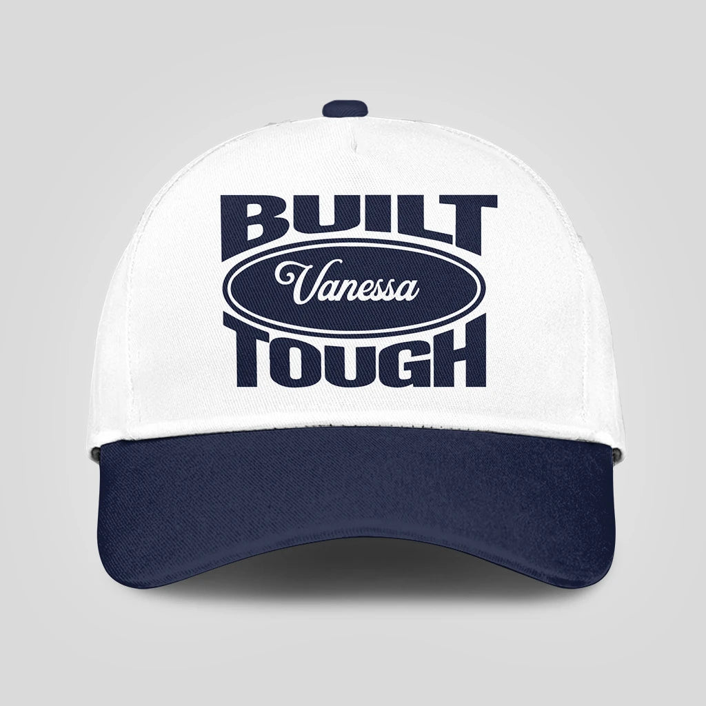 Built Your Name Tough Slogan Blue And White Cap VANESSA 13K1 C95PF