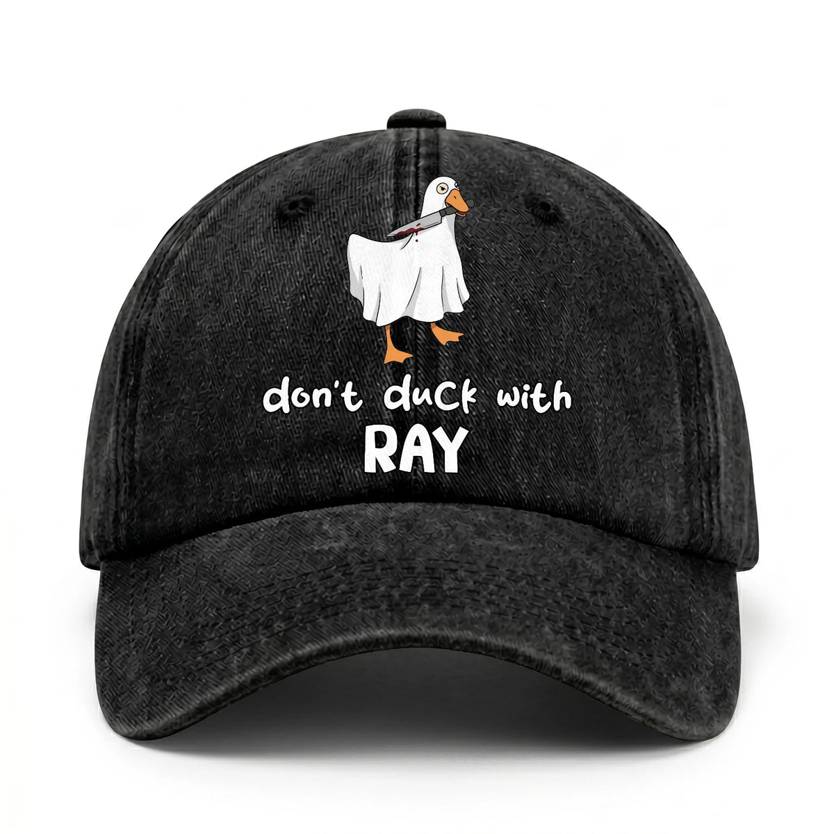 Don't Duck With Your Name Funny Washed Cap RAY 13K1 C129PF