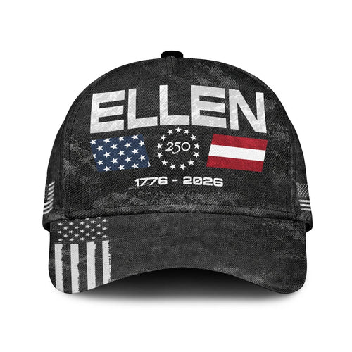 ELLEN 13K1-C13PF 250th Anniversary Patriotic Baseball Cap 1776–2026
