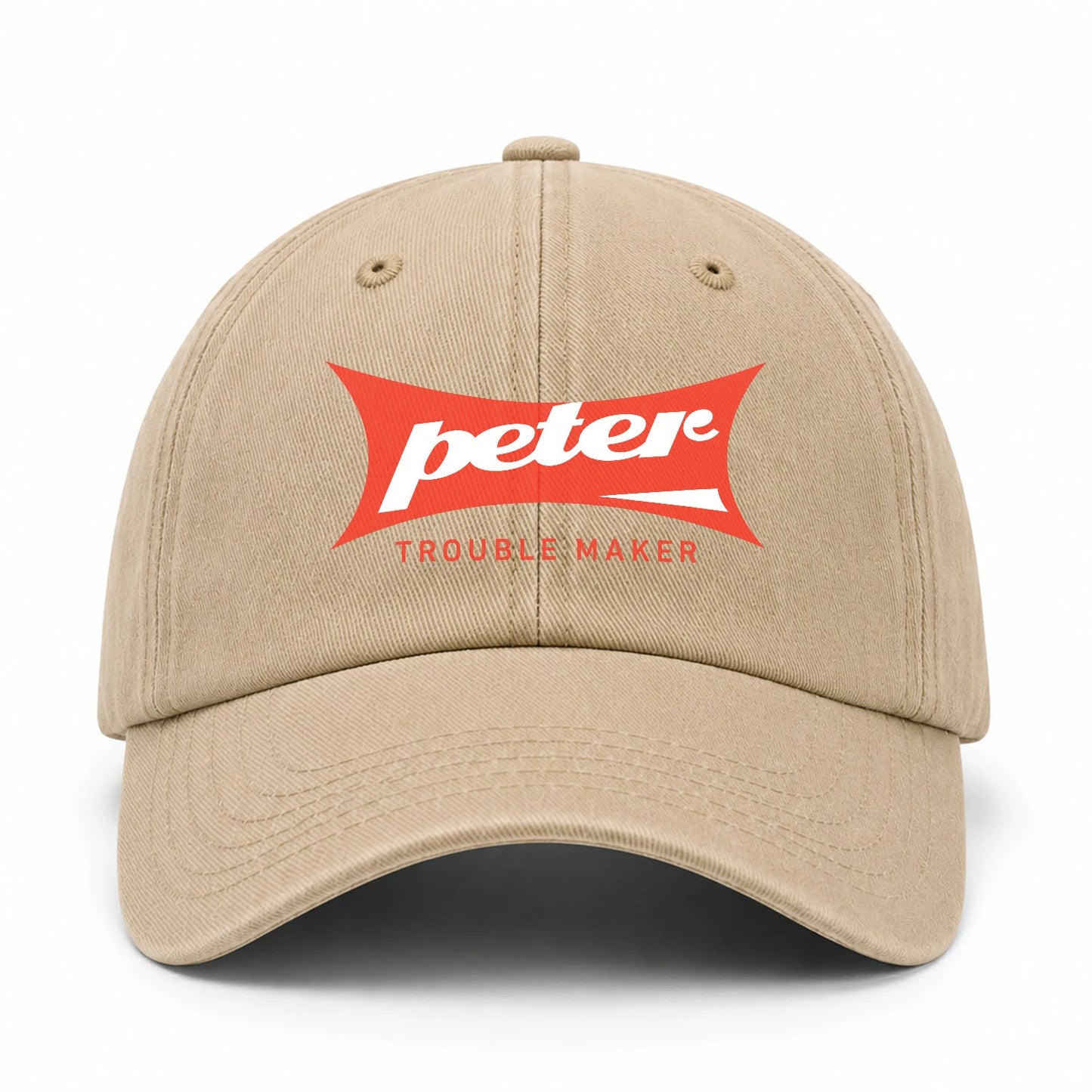 Trouble Maker Red Logo Washed Cap PETER 13K1 C78PF