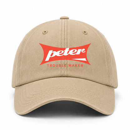 Trouble Maker Red Logo Washed Cap PETER 13K1 C78PF