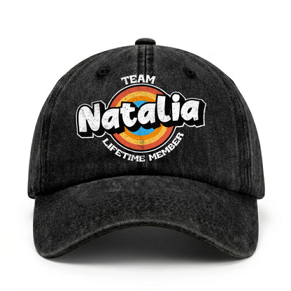 Team Your Name Lifetime Member Logo Cap NATALIA 13K1 C66PF