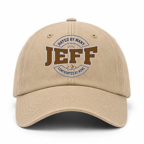 Hated By Many Confronted By None Washed Cap JEFF 13K1 C36PF