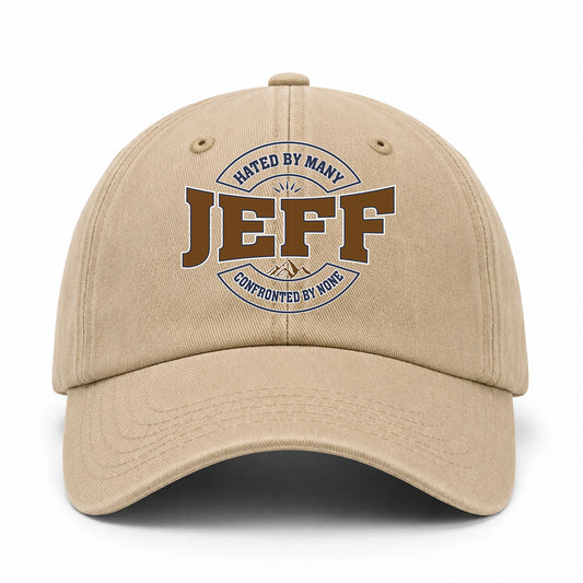 Hated By Many Confronted By None Washed Cap JEFF 13K1 C36PF