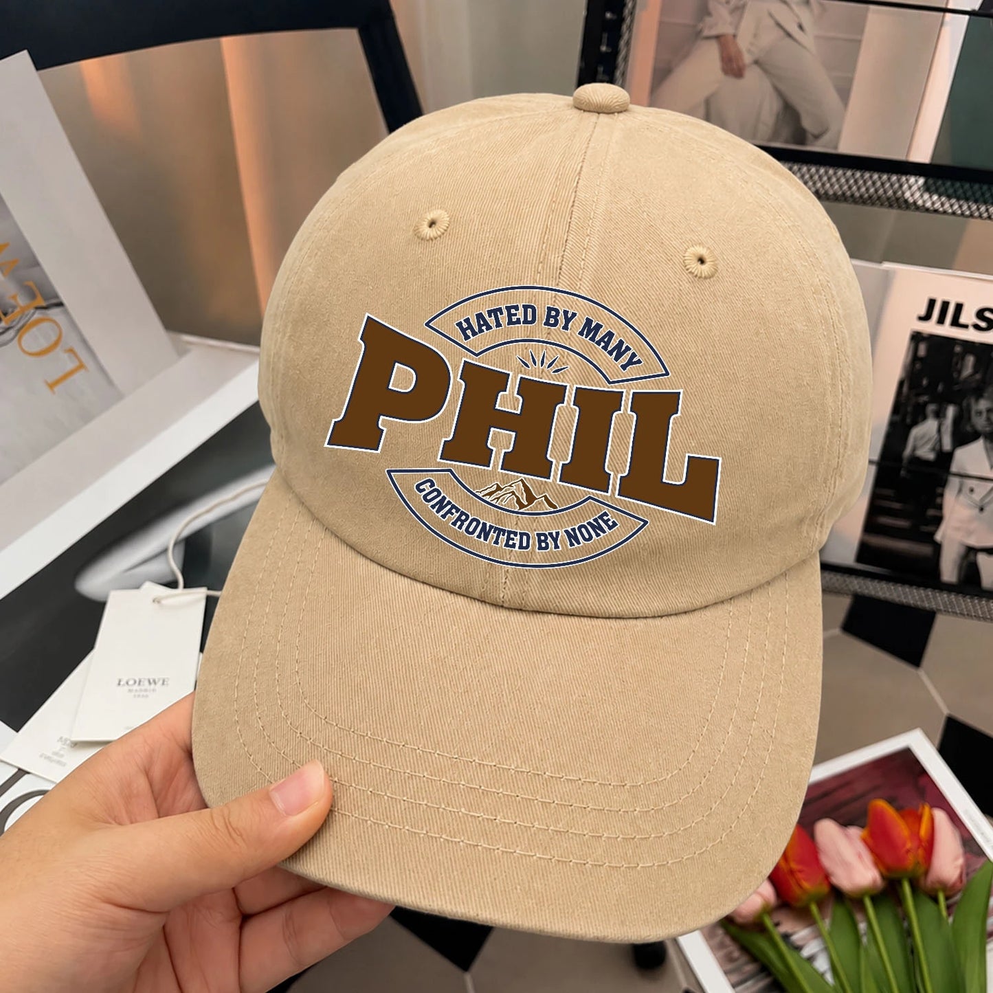 Hated By Many Confronted By None Washed Cap PHIL 13K1 C36PF