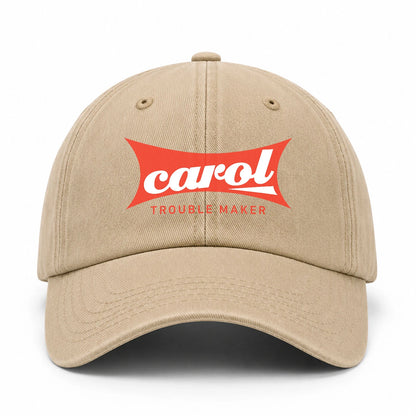 Trouble Maker Red Logo Washed Cap CAROL 13K1 C78PF