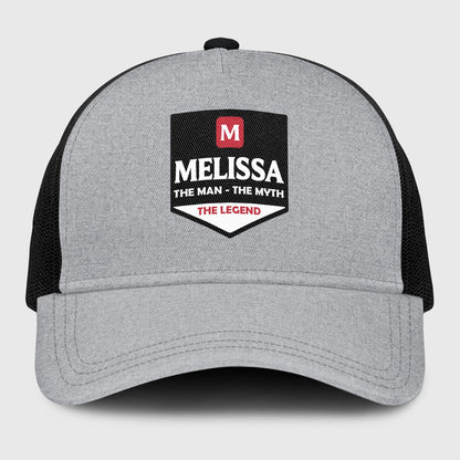 The Man The Myth The Legend Gray Mesh Cap MELISSA 13K1 C189PF
