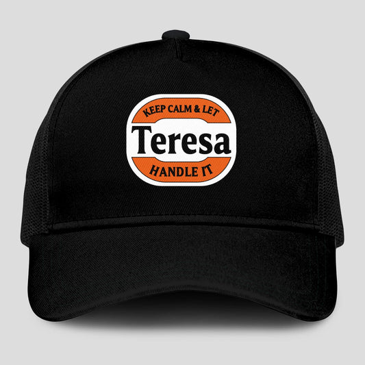Keep Calm & Let Your Name Handle It Black Mesh Cap TERESA 13K1 C199PF