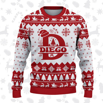 DIEGO Personalized Christmas Pajama Set - Holiday Gift Outfit 13K1-CR2