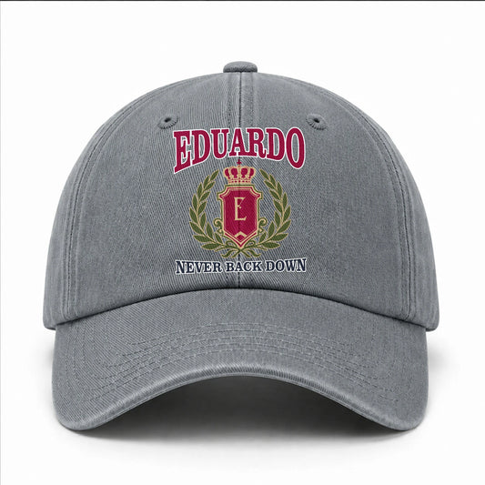 Your Name Never Back Down Royal Washed Cap EDUARDO 13K1 C77PF