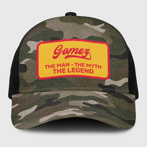 The Man The Myth The Legend Camo Vintage Mesh Cap GOMEZ 13K1 C191PF