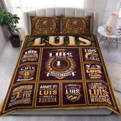 LUIS Limited Edition Personalized Bedding Set 13K1-BS3