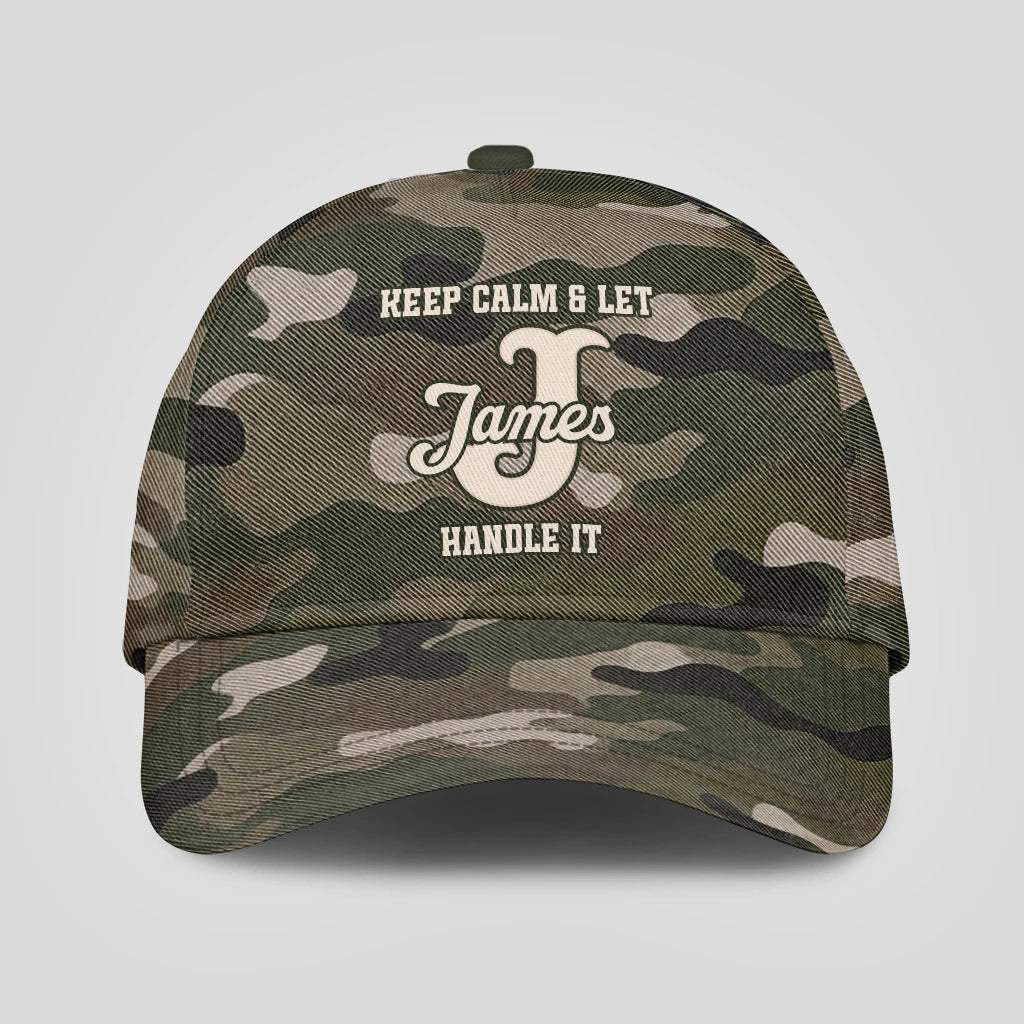 Keep Calm & Let Your Name Handle It Camo Cap JAMES 13K1 C174PF
