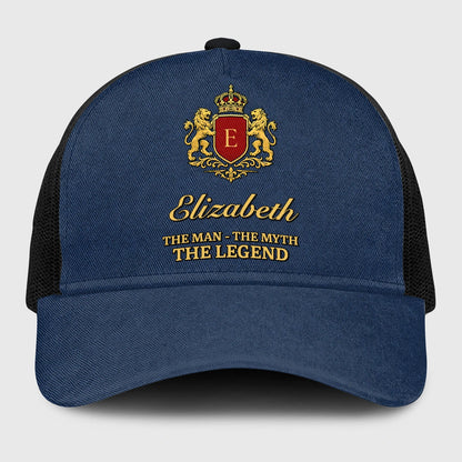 The Man The Myth The Legend Royal Blue Mesh Cap ELIZABETH 13K1 C187PF