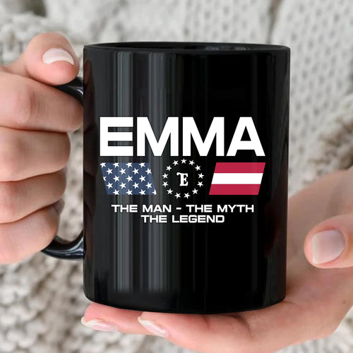 The Man The Myth The Legend Us Flag Mug EMMA 13K1 MG23