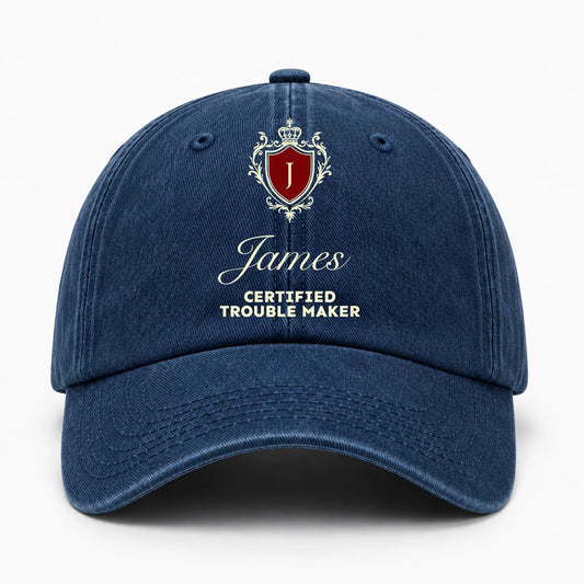Live Laugh Love Royal Blue Washed Cap JAMES 13K1 C176PF