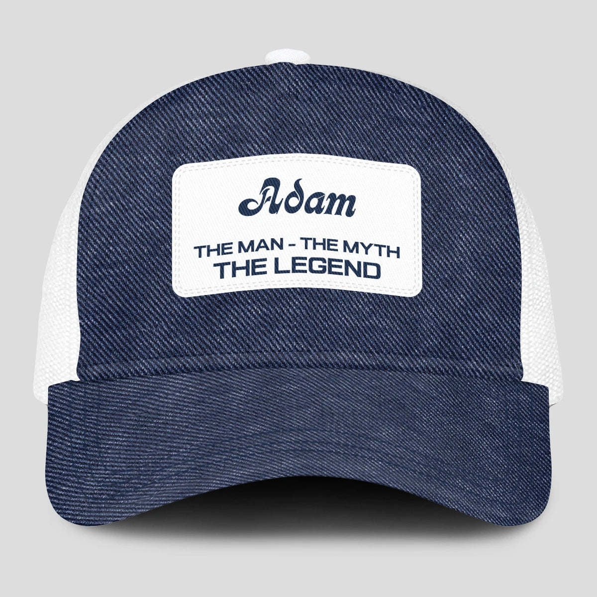 The Man The Myth The Legend Blue Denim Mesh Cap ADAM 13K1 C194PF