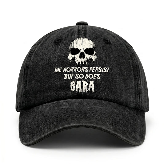 The Horrors Persist But So Does Your Name Cool Skull Washed Cap SARA 13K1 C134PF