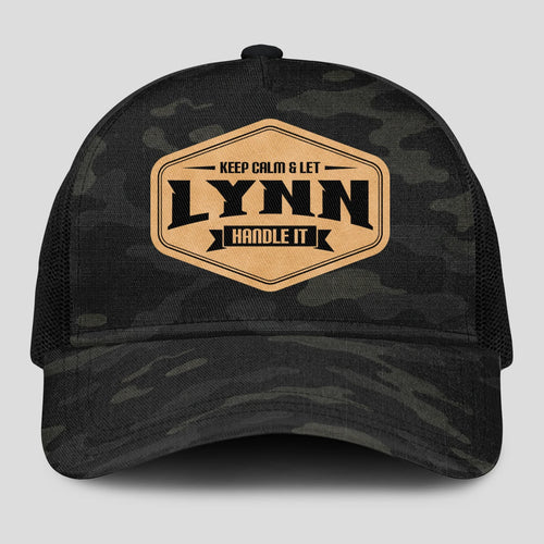 Keep Calm & Let Your Name Handle It Dark Camo Mesh Cap LYNN 13K1 C195PF