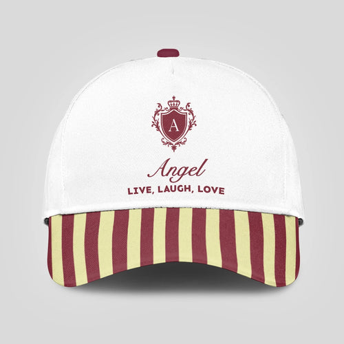Live Laugh Love Burgundy And Yellow Cap ANGEL 13K1 C120PF