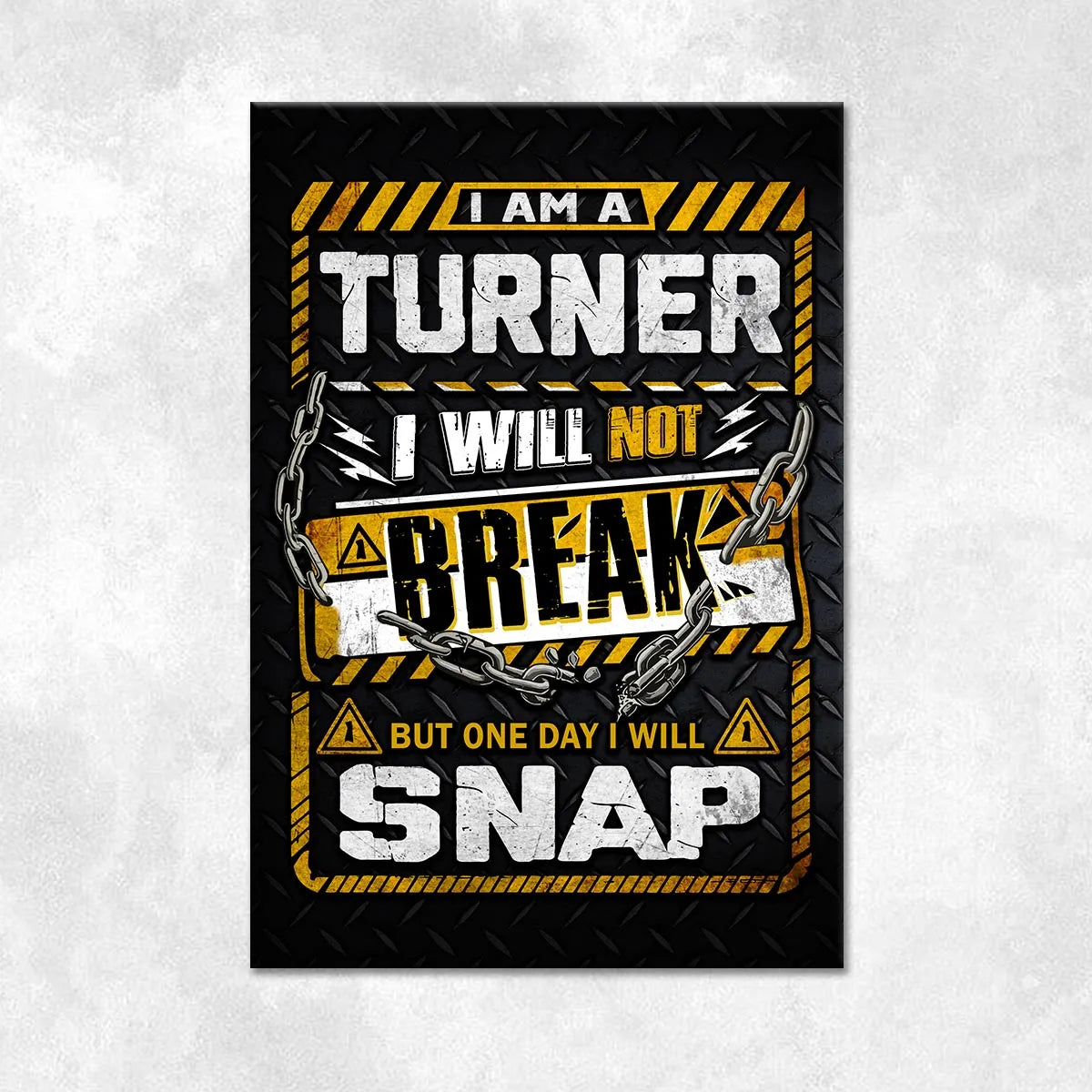 TURNER Motivational Rug – Black & Yellow Quote Carpet for Living Room 13K1-AR1