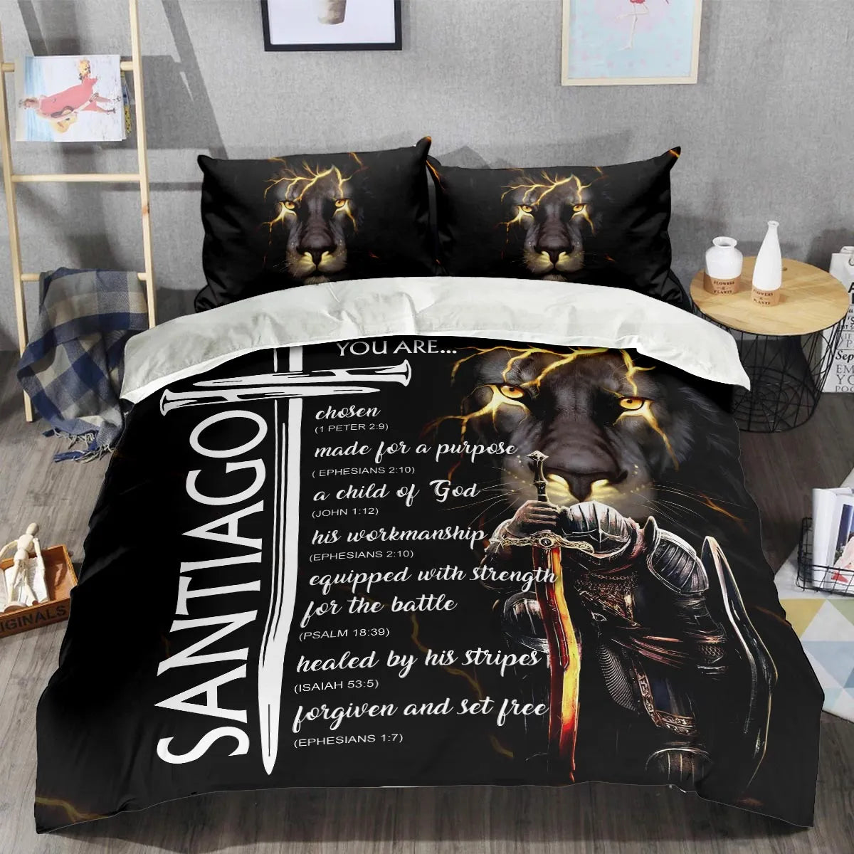 SANTIAGO Limited Edition Personalized Bedding Set 13K1-BS1