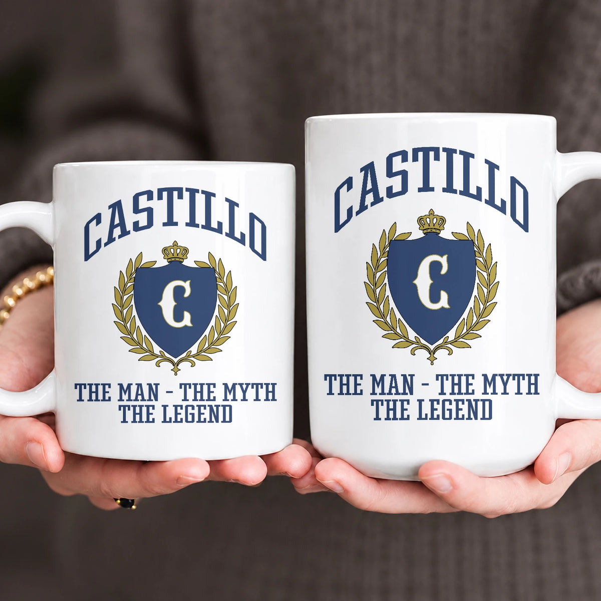 The Man The Myth The Legend Blue And Yellow Logo Mug CASTILLO 13K1 MG24