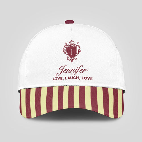 Live Laugh Love Burgundy And Yellow Cap JENNIFER 13K1 C120PF