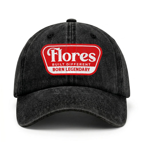 Built Different Born Legendary Red Logo Washed Cap FLORES 13K1 C63PF