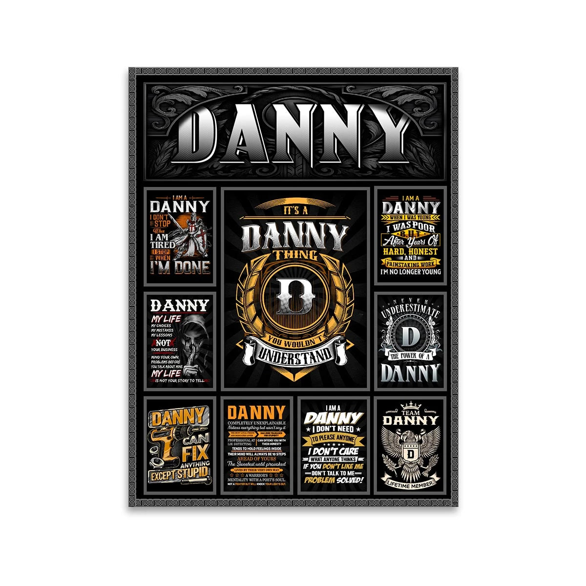 DANNY Personalized Sponge Floor Mat – Custom Printed Home Decor 13K1-AR2