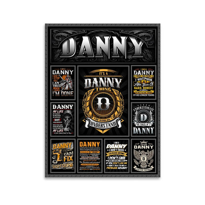 DANNY Personalized Sponge Floor Mat – Custom Printed Home Decor 13K1-AR2