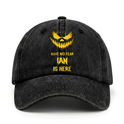Have No Fear Your Name Is Here Jack O' Lantern Washed Cap IAN 13K1 C135PF